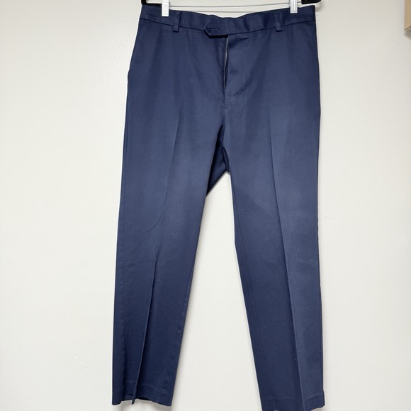 Travel Smart Roundtree & York Men's Navy Dress Pants Size 34x28 - Picture 1 of 7